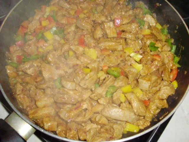 Geschnetzeltes mit frischem Paprika - Rezept