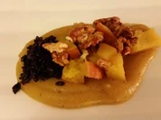 Butternuss und Hokkaido mit Walnuss-Kashmir-Krokant - Rezept