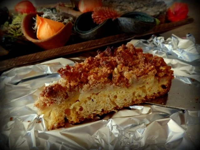 Rezept: Kürbis-Birnen-Streuselkuchen vom Blech Kürbis-Birnen-Streuselkuchen vom Blech - Rezept