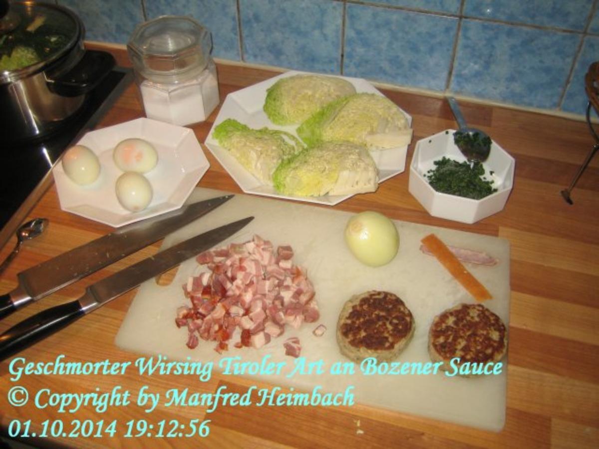 Gemüse – Geschmorter Wirsing Tiroler Art an Bozener Sauce - Rezept - Bild Nr. 6
