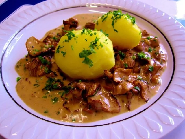 Rezept: Pfifferlinge mit Pellkartoffeln Bild Nr. 6 Pfifferlinge mit Pellkartoffeln - Rezept - Bild Nr. 6