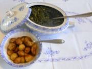 "Oma - Friede`s" Braunkohl mit kleinen gebratenen Kartoffeln (Rezpt um 1948) - Rezept