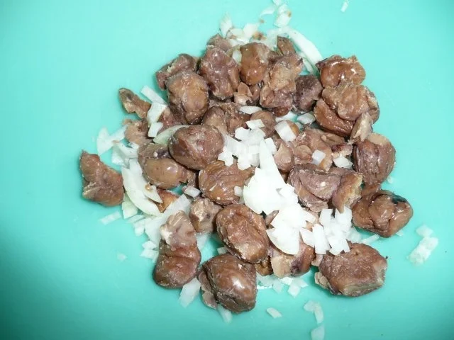 Rosenkohl - Maronen -  Salat  zu Hähnchenschenkel & Majoran - Bratkartoffeln - Rezept - Bild Nr. 5