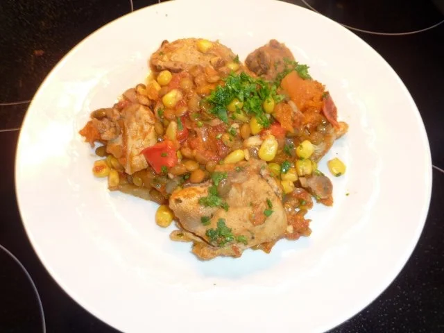 Karibischer  Hühnereintopf - Rezept