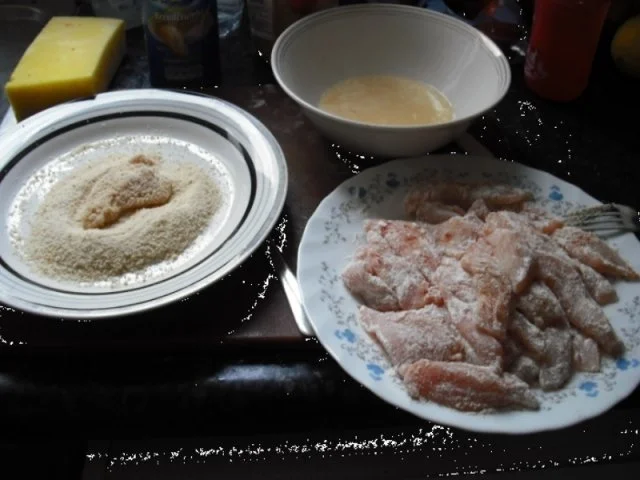 Rezept: Hähnchenchicken mit Erbsen-Möhrenblüten und Käsekartoffelstampf Bild Nr. 4 Hähnchenchicken mit Erbsen-Möhrenblüten und Käsekartoffelstampf - Rezept - Bild Nr. 4