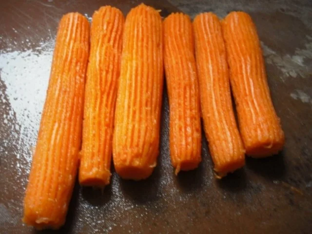 Rezept: Hähnchenchicken mit Erbsen-Möhrenblüten und Käsekartoffelstampf Bild Nr. 10 Hähnchenchicken mit Erbsen-Möhrenblüten und Käsekartoffelstampf - Rezept - Bild Nr. 10