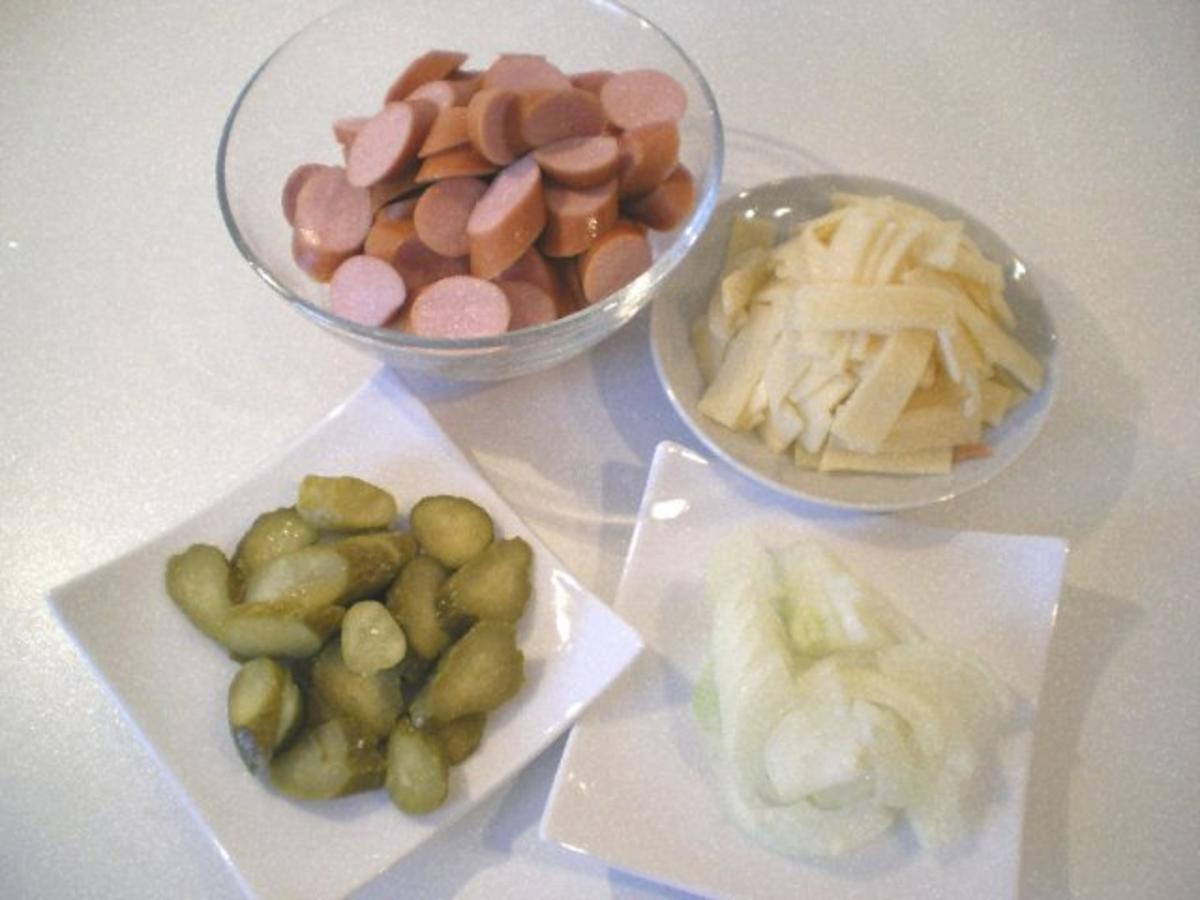Puten Wienerle Wurst Käse Salat - Rezept - Bild Nr. 3