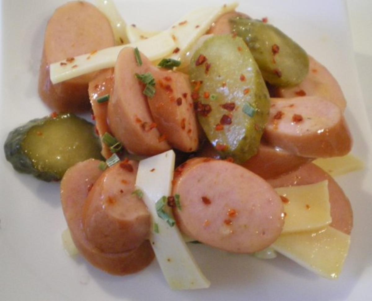 Puten Wienerle Wurst Käse Salat - Rezept - Bild Nr. 2