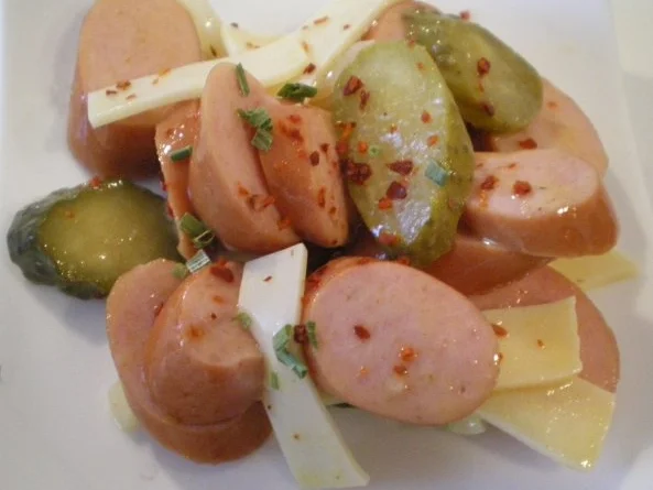 Puten Wienerle Wurst Käse Salat - Rezept - Bild Nr. 2