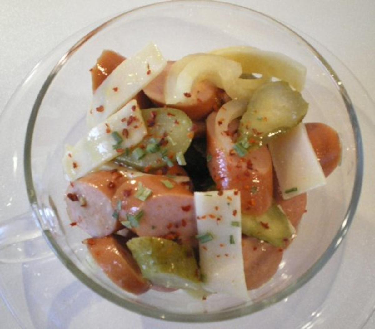 Puten Wienerle Wurst Käse Salat - Rezept - Bild Nr. 6