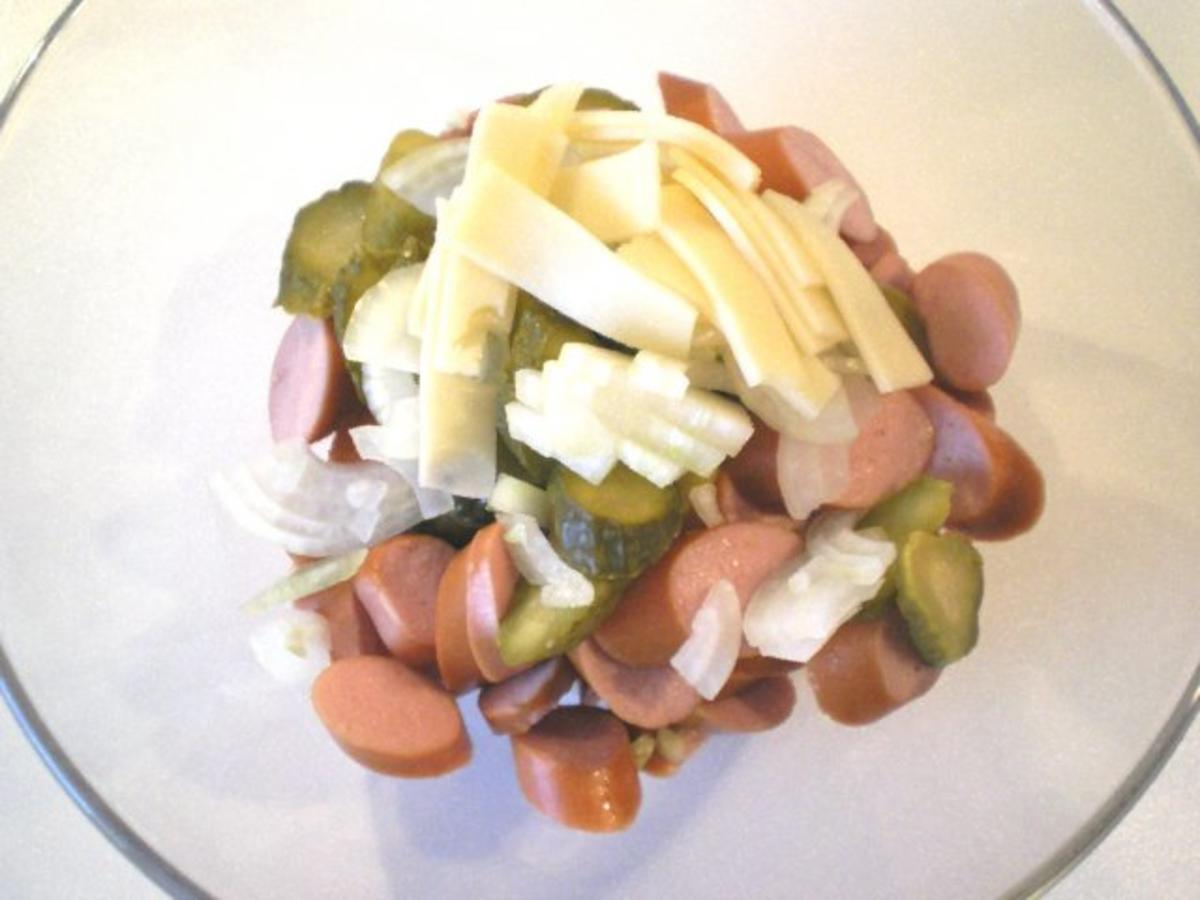 Puten Wienerle Wurst Käse Salat - Rezept - Bild Nr. 4