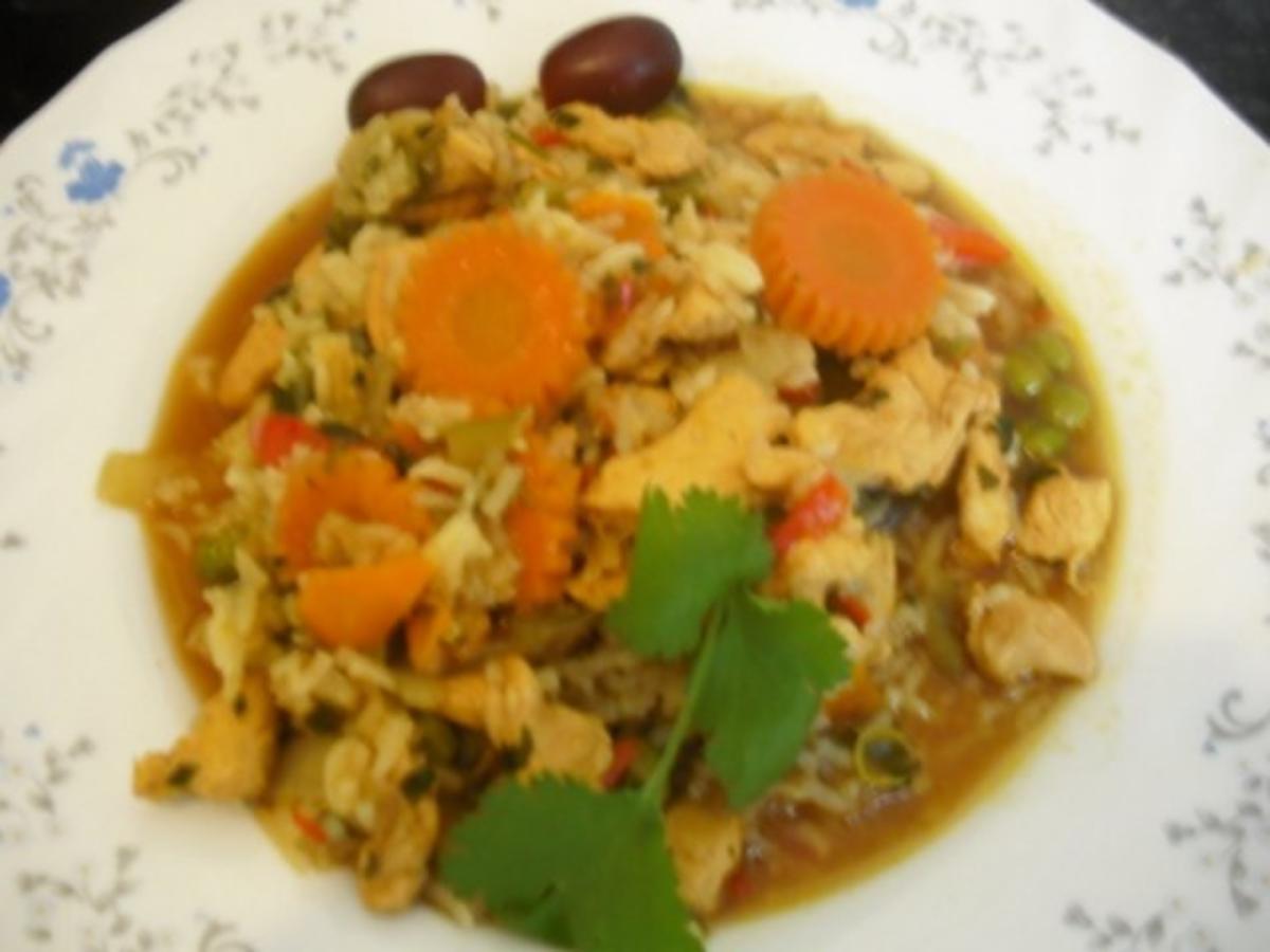 Hähnchenbrustfilet-Curry-Wok - Rezept