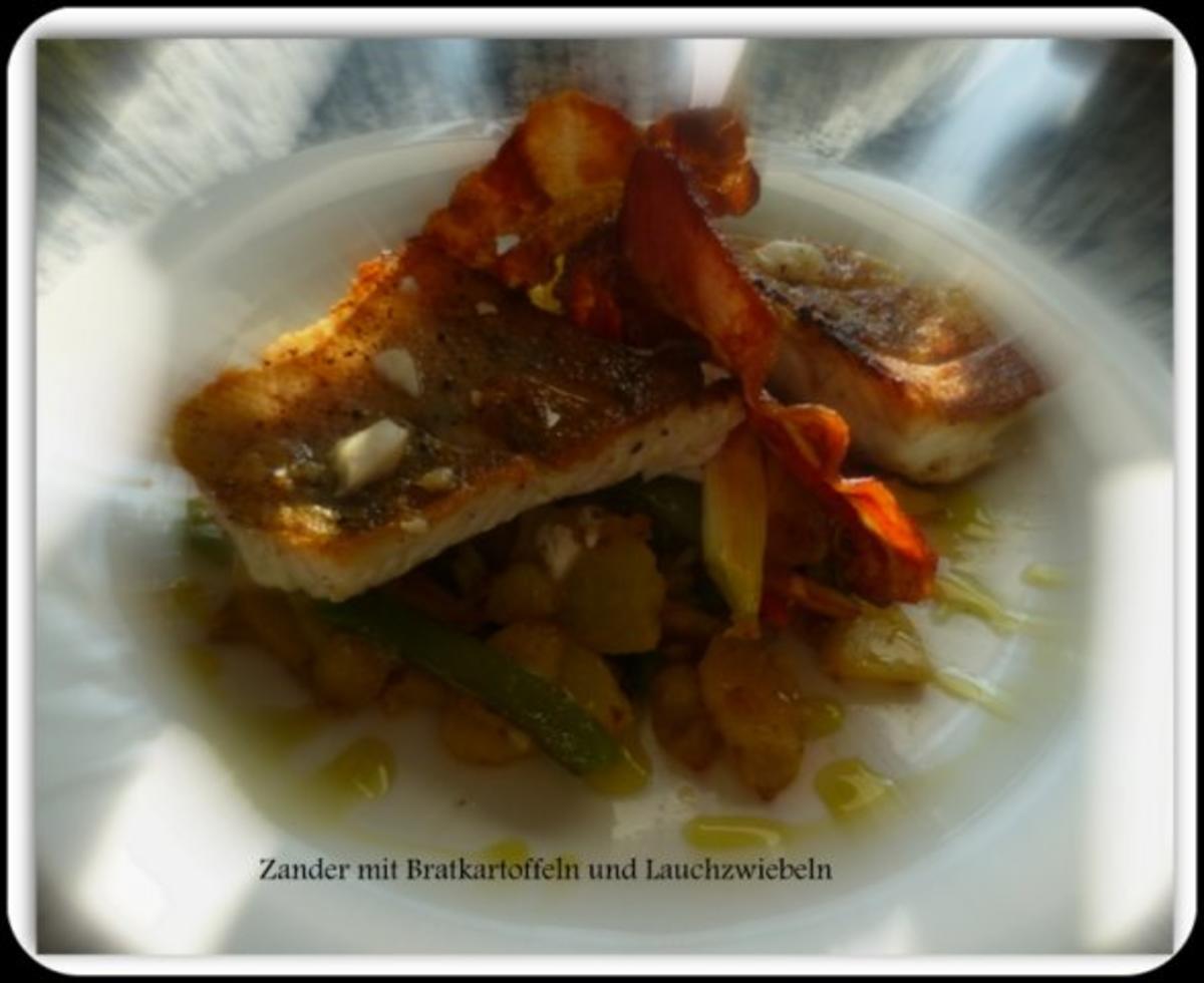 Bilder für Zander mit Bratkartoffeln und Lauchzwiebeln - Rezept