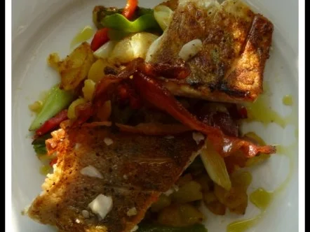 Zander mit Bratkartoffeln und Lauchzwiebeln - Rezept - Bild Nr. 6