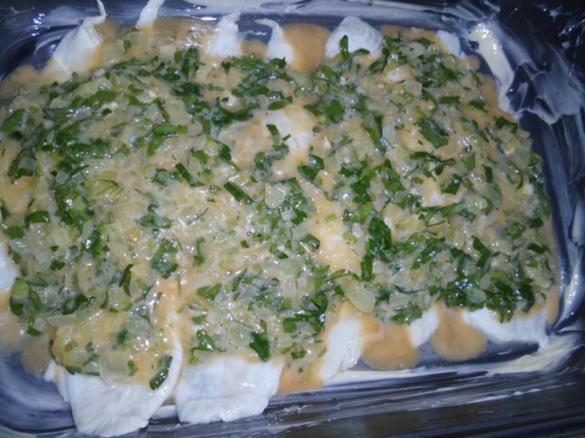 Fisch: Schollenfilets mit Käse und Eiern überbacken - Rezept - Bild Nr. 9