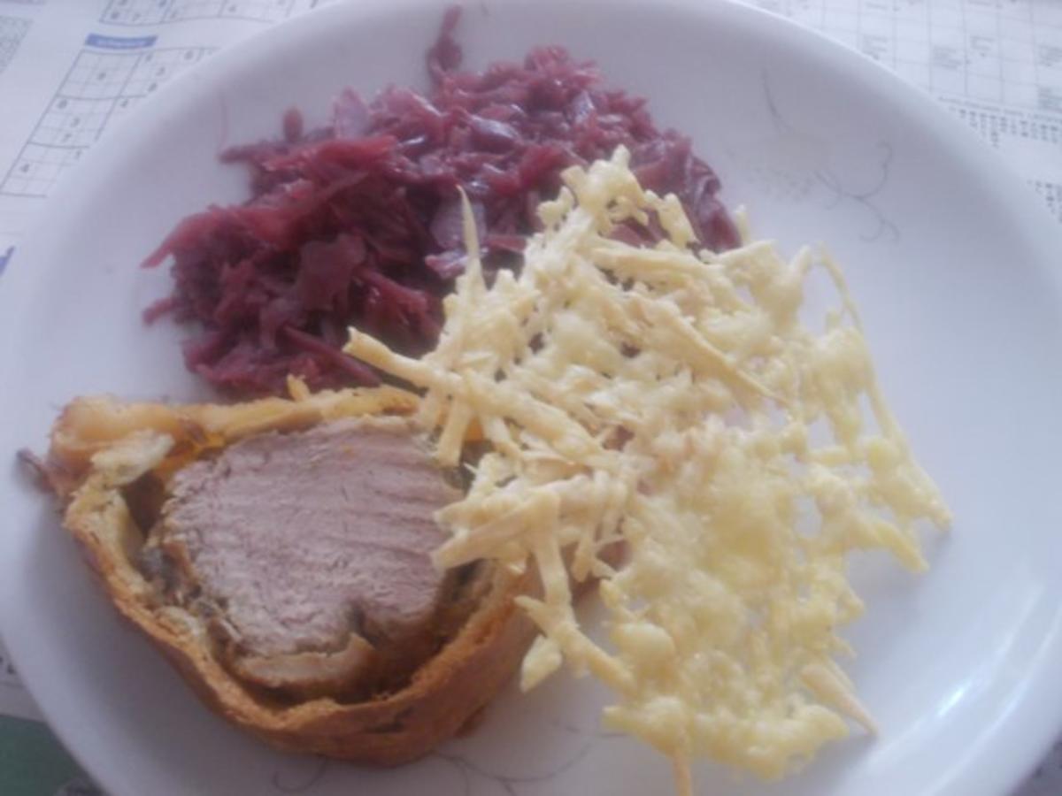 Bilder für Fleischgericht - Eingewickelte Lende mit Pilzen - Rezept