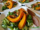 eleganter Herbst Salat mit Kürbis - Rezept