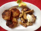 Kürbisschnitzel mit Äpfeln und Zwiebeln - Rezept
