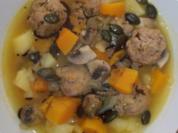 Bunter Herbsteintopf mit Kürbis, Kartoffel, Champignons und Fenchel - Rezept