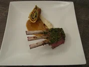 Lammkarree im Pistazienmantel mit Gemüsecannelloni - Rezept