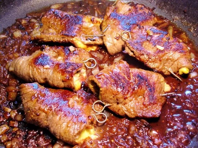 Rindfleisch-Päckchen mit pikanter Füllung ... - Rezept - Bild Nr. 6