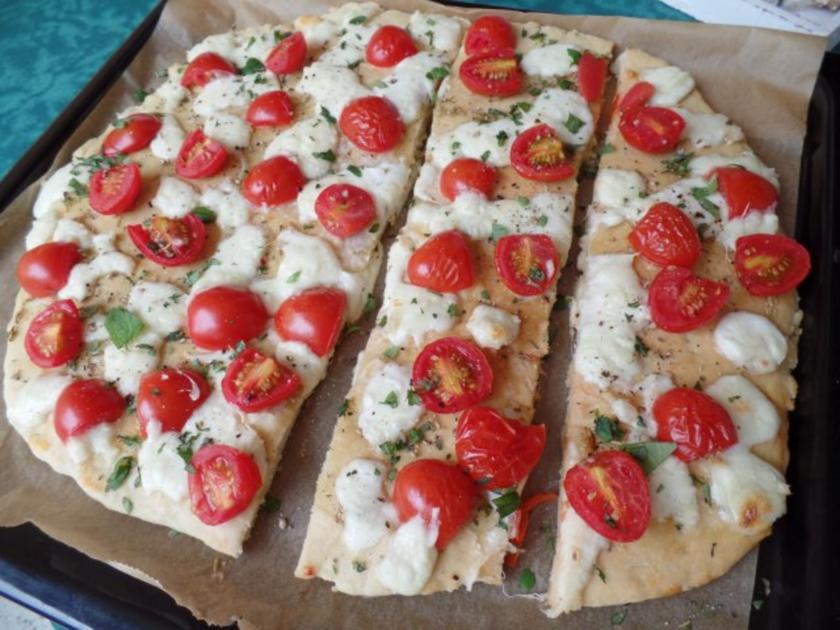 Tomaten Mozzarella -Focaccia - einfach - von Sheeva1960