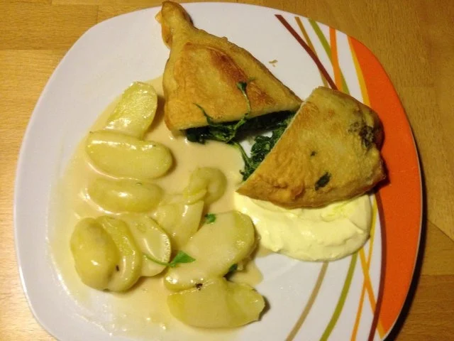 Gefüllter Tintenfisch im Bierteig - Rezept