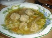 Rindfleischsuppe mit falschen Markklößchen - Rezept
