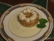 Apfelweintorte mit Vanillesoße - Rezept