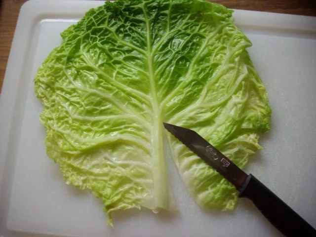 Rezept: wirsingrouladen mit rahmwirsing und salzkartoffeln Bild Nr. 5 wirsingrouladen mit rahmwirsing und salzkartoffeln - Rezept - Bild Nr. 5