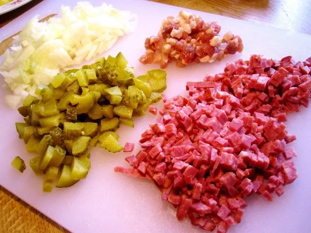 Bauernfrühstück mit Schinkenkrakauer - Rezept - Bild Nr. 3