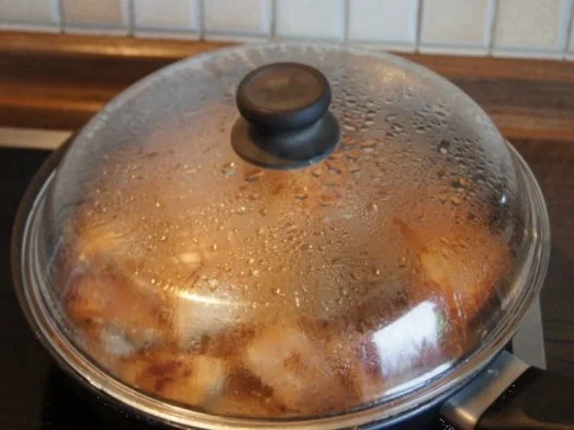 Rezept: Schweinefleisch in Bier-Sahne-Sauce mit Blumenkohl und Kartoffelpilzen Bild Nr. 10 Schweinefleisch in Bier-Sahne-Sauce mit Blumenkohl und Kartoffelpilzen - Rezept - Bild Nr. 10