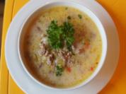 Rinderhack-Käse-Suppe asiatisch - Rezept