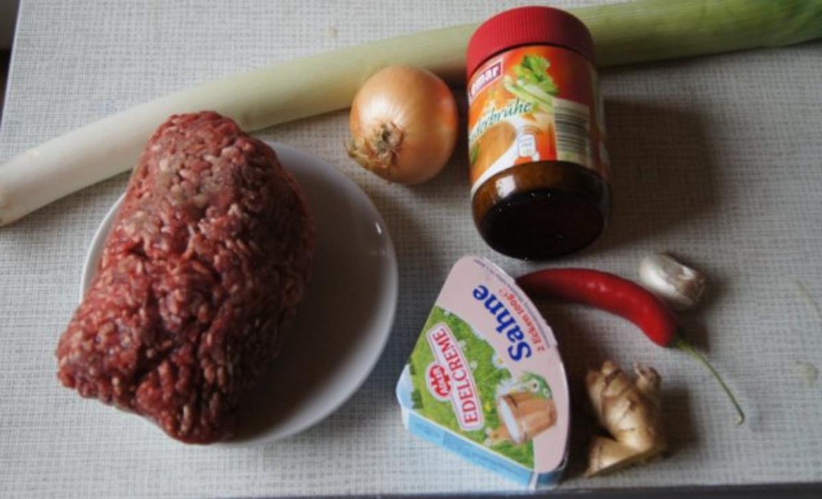 Rinderhack-Käse-Suppe asiatisch - Rezept - Bild Nr. 2