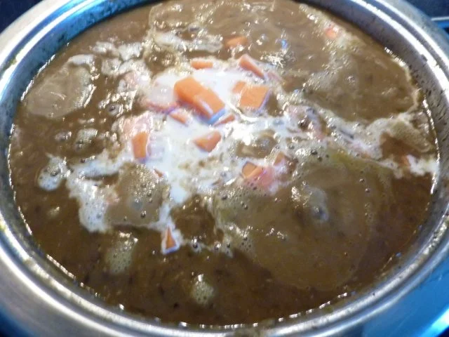 Rezept: Kürbis-Linsen Suppe mit Speck & Champignons Bild Nr. 4 Kürbis-Linsen Suppe mit Speck & Champignons - Rezept - Bild Nr. 4