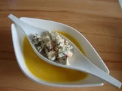 Kürbissüppchen nach "SuppenGeniesser Art" mit Edelpilzkäse verfeinert - Rezept