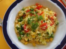 Wok-Hähnchen-Gemüse-Curryreis - Rezept