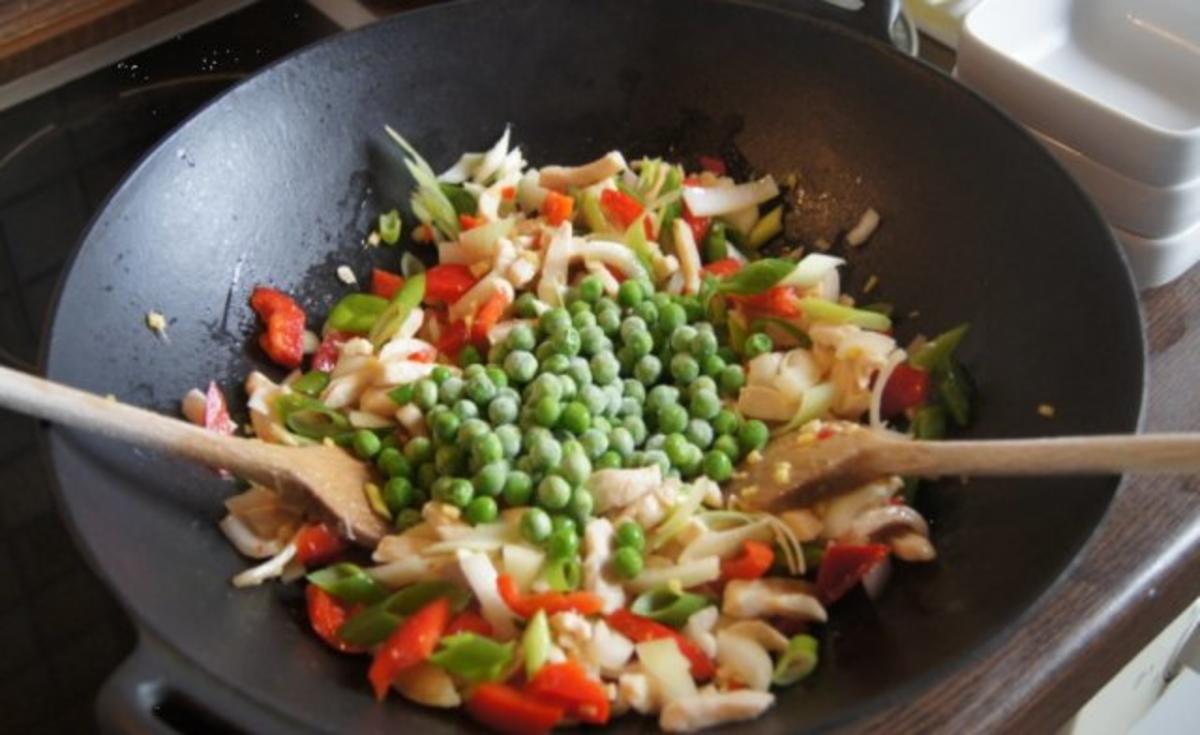 Wok-Hähnchen-Gemüse-Curryreis - Rezept - Bild Nr. 8