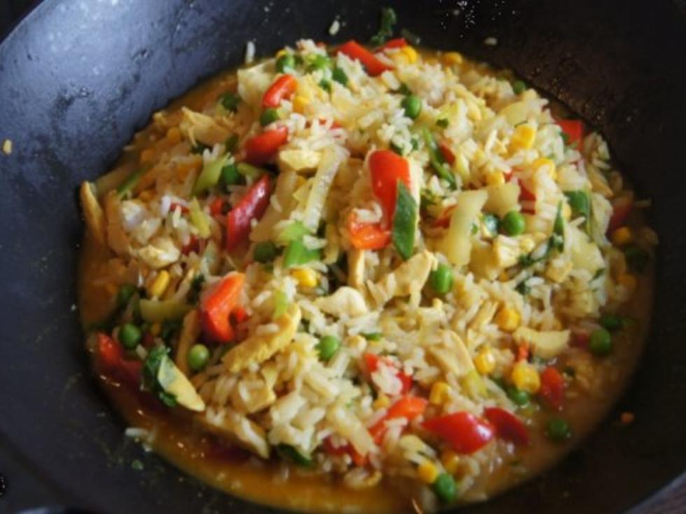 Wok Hähnchen Gemüse Curryreis - einfach - von MausVoh