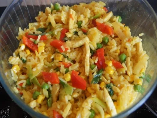 Wok-Hähnchen-Gemüse-Curryreis - Rezept - Bild Nr. 14