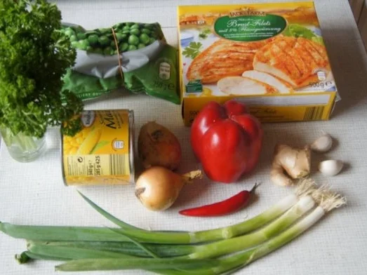 Wok-Hähnchen-Gemüse-Curryreis - Rezept - Bild Nr. 2