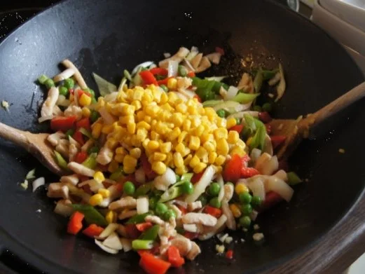Wok-Hähnchen-Gemüse-Curryreis - Rezept - Bild Nr. 9