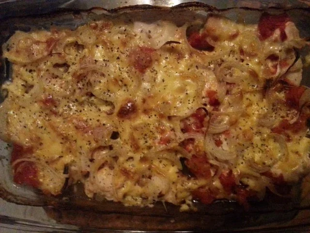 Rezept: Gratinierte Hähnchenstreifen Gratinierte Hähnchenstreifen - Rezept