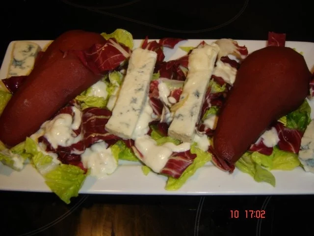 Trevisor mit Gorgonzola und Rotweinbirne - Rezept