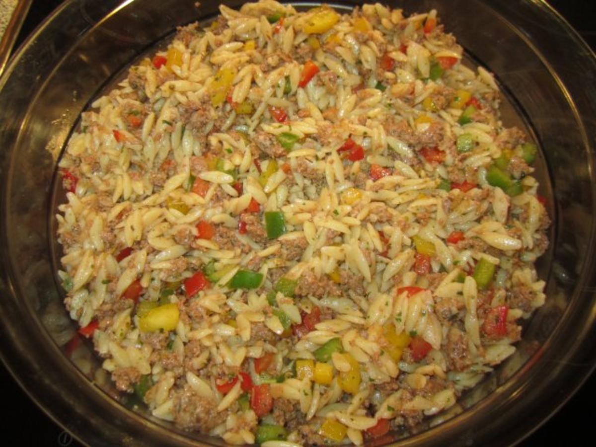 Kritharaki - Salat mit Hackfleisch - Rezept - Bild Nr. 7