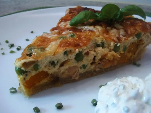Rezept: Kürbis-Putenbrust-Quiche Kürbis-Putenbrust-Quiche - Rezept