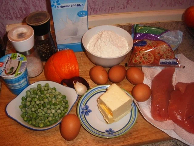 Rezept: Kürbis-Putenbrust-Quiche Bild Nr. 2 Kürbis-Putenbrust-Quiche - Rezept - Bild Nr. 2