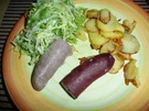 Rezept: Hausmacher Blutwurst mit Bratkartoffel & Endiviensalat. Bild Nr. 2708 Hausmacher Blutwurst mit Bratkartoffel & Endiviensalat. - Rezept - Bild Nr. 2708