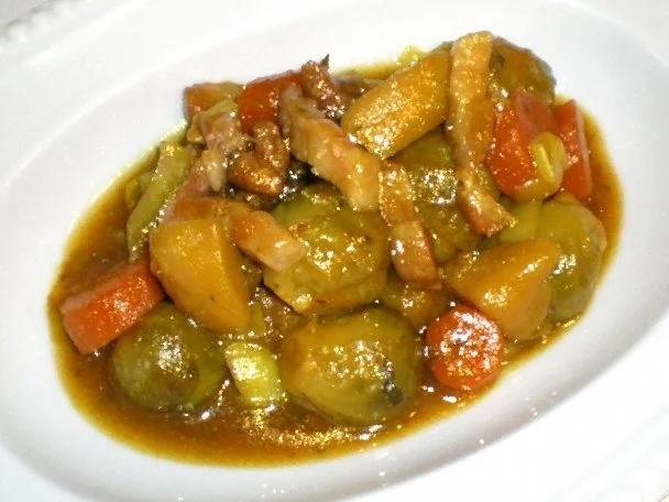 Rosenkohl Pfanne mit Speck und Gemüse - Rezept - Bild Nr. 7