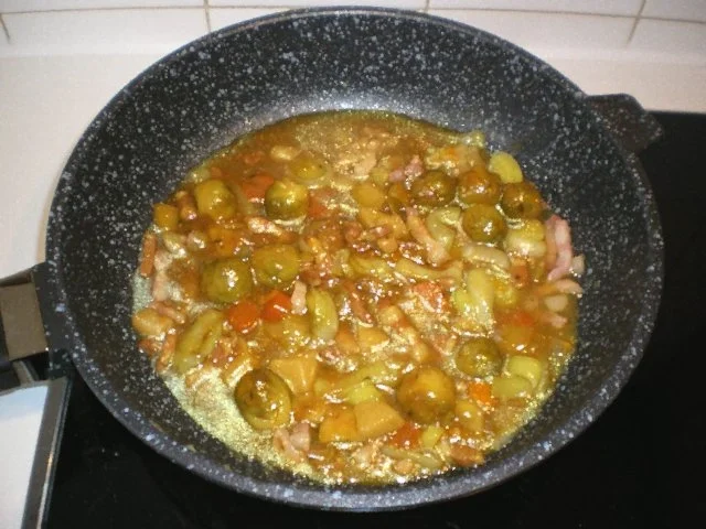 Rosenkohl Pfanne mit Speck und Gemüse - Rezept - Bild Nr. 6